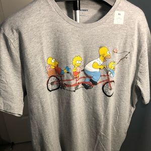The Simpsons Gender Neutral Graphic T-shirt for Adults Gray XL NWT